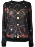 printed panel sweatshirt