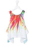 printed draped top 