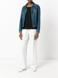 short-sleeve raw hemmed T-shirt