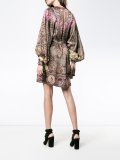 paisley print mini dress