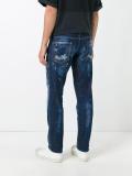 Slim bleached effect jeans