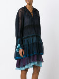 tiered colour block dress