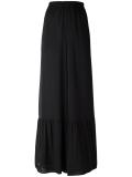 ruffled sheer detailing trousers