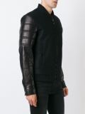 contrasted sleeve bomber jacket