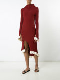 ruffled knit dress