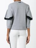 ruffled sleeves sweatshirt