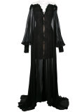 Mousselin long cape dress