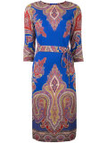 paisley print midi dress