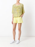 printed ruffle blouse 