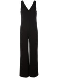 straight V-neck jumpsuit