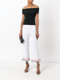 rainbow trim cropped trousers