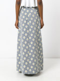 daisy print maxi skirt