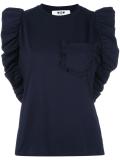ruffled sleeves T-shirt 