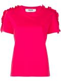 ruffled shoulders T-shirt