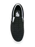 square embossed slip-on sneakers