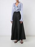 'Thin Stripe Longsleeved Ruffled' shirt