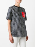 butterfly pocket striped T-shirt 