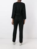 boat neck belted jumpsuit