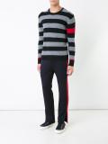 striped crew neck jumper