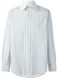 double collar striped shirt