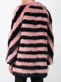 striped fur effect coat