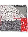 mixed stripe print scarf