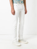 tiki tiger embroidered chino fit jeans