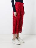 guipure lace cropped trousers