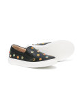 embellished slip-on shoes