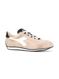 panelled lace-up trainers