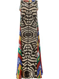 zebra print maxi dress