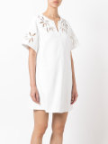 floral detail shift dress