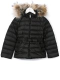 fur hooded padded jacket