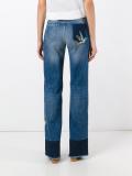birds patch straight jeans