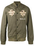 embroidered snake bomber jacket 