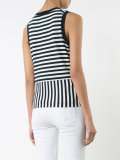 striped print tank top