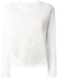 fringed-front sweater