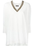 metallic embellished blouse
