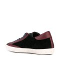 contrast panel lace up sneakers