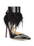 feather detail shoe boots