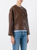 leather hook and eyelet jacket