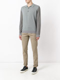 long-sleeved polo top