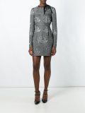 metallic pattern longsleeved dress