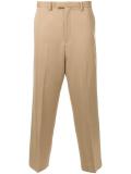 wide-leg cropped chinos