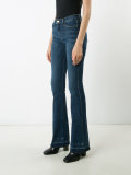 stonewashed flared jeans 