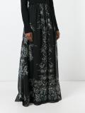 leaf print maxi skirt