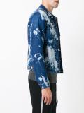 bleached splatter denim jacket