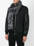 camouflage fringed scarf