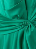 ruffled waist strapless gown