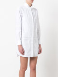 lace-trimmed shirt dress